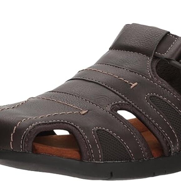 Nunn Bush Men\'s Rio Grande Closed Toe Fisherman Sandal Sandal, brown, 9 Wide US